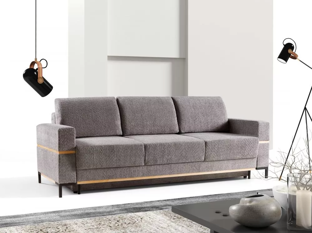 Dīvāns Movano Lux standard · Pelēks · 98 × 234 × 90 cm