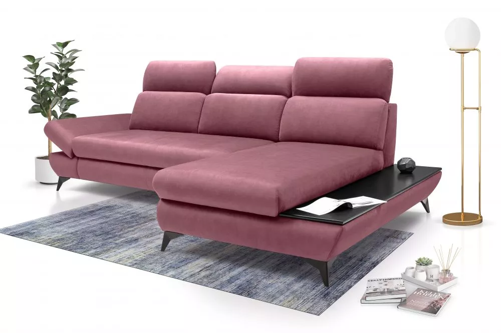 Dīvāns Titan standard · Rozā · 166 × 280 × 90 cm