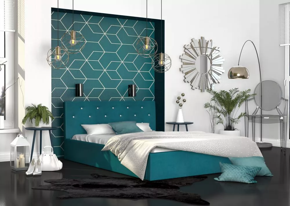 Gulta Mirage Premium Standard ar stelāžu Guļamvietas platums: 140 cm, Guļamvietas garums: 200 cm, stelāžas tips: metāla,