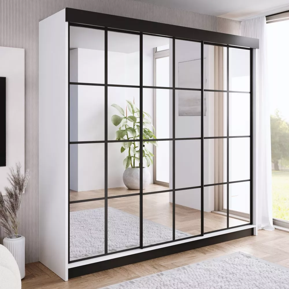 Skapis Ari 3 · Balts · 250 × 62 × 200 cm
