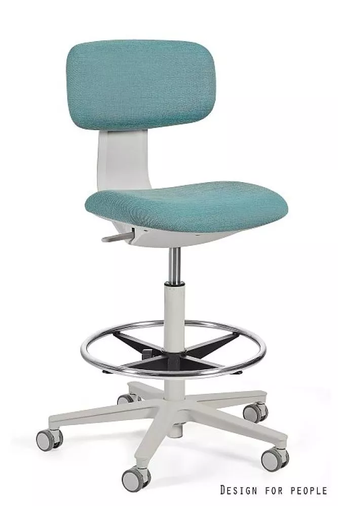 Datorkrēsls Robin Plus Comfort Korpusa krāsa: gaiši pelēks, Elementu krāsa: gaiši zils, Sēdvietas platums: 42.5 cm, · 45