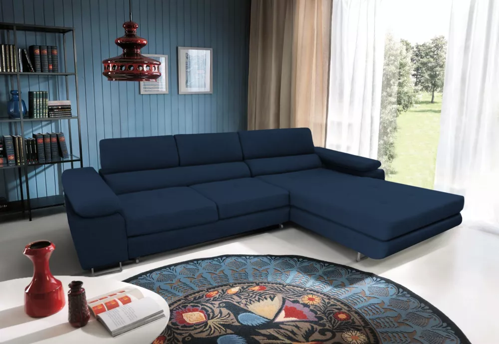 Dīvāns Anton Mini Premium Standard · Zils · 200 × 273 × 73 cm