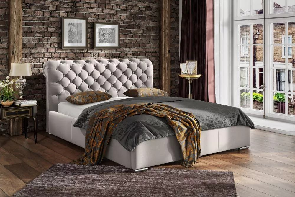 Gulta Manchester Premium Standard ar stelāžu Guļamvietas platums: 140 cm, Guļamvietas garums: 200 cm, stelāžas tips: met