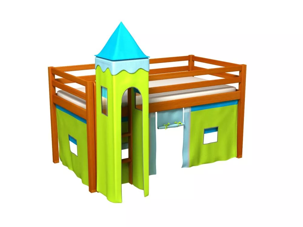 Bērnu gulta Gabi Tower ar stelāžu Guļamvietas platums: 80 cm, Guļamvietas garums: 180 cm, · 88 × 188 × 106 cm