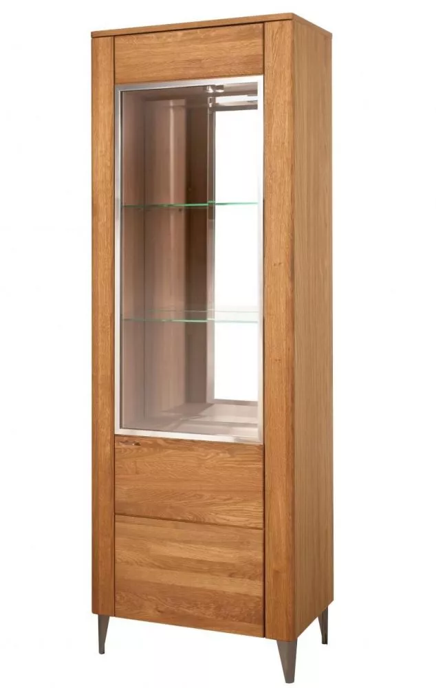 Sekcija Latina L ar LED · Medus ozols · 70 × 42 × 200 cm