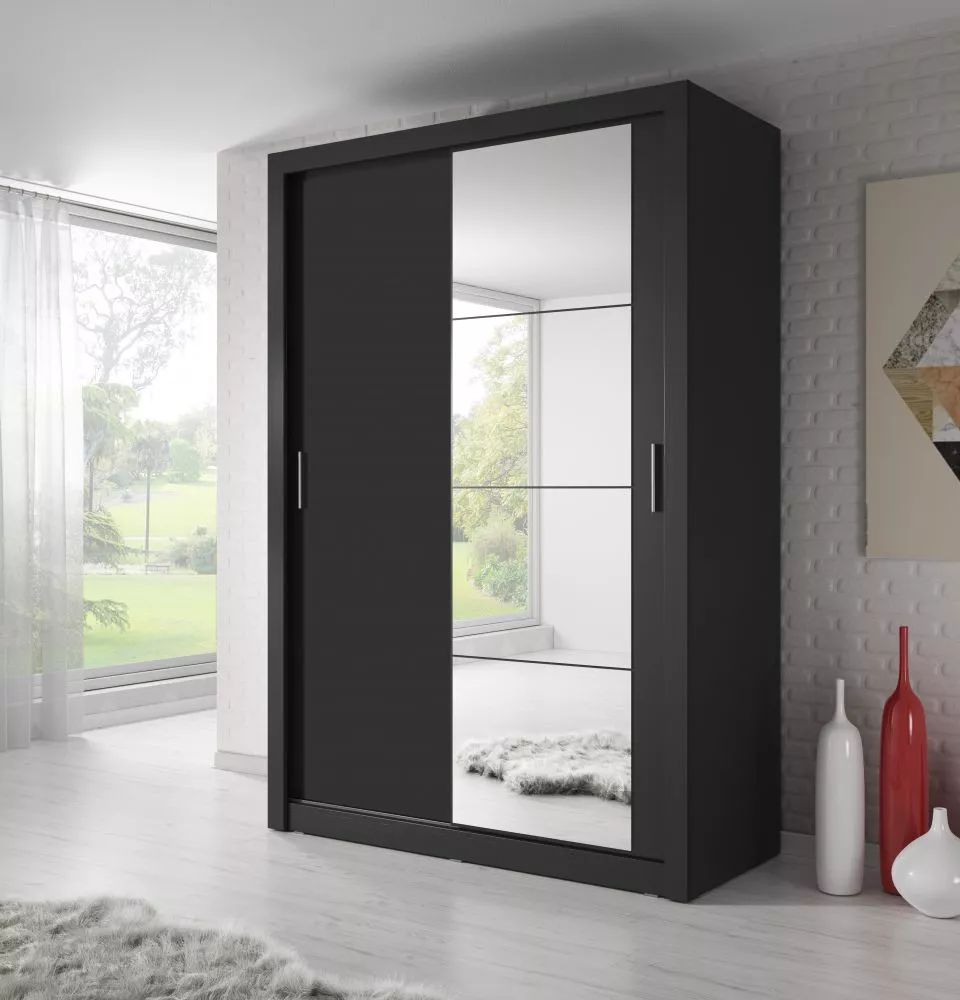 Skapis Arti AR-04 · Melns · 150 × 60 × 215 cm