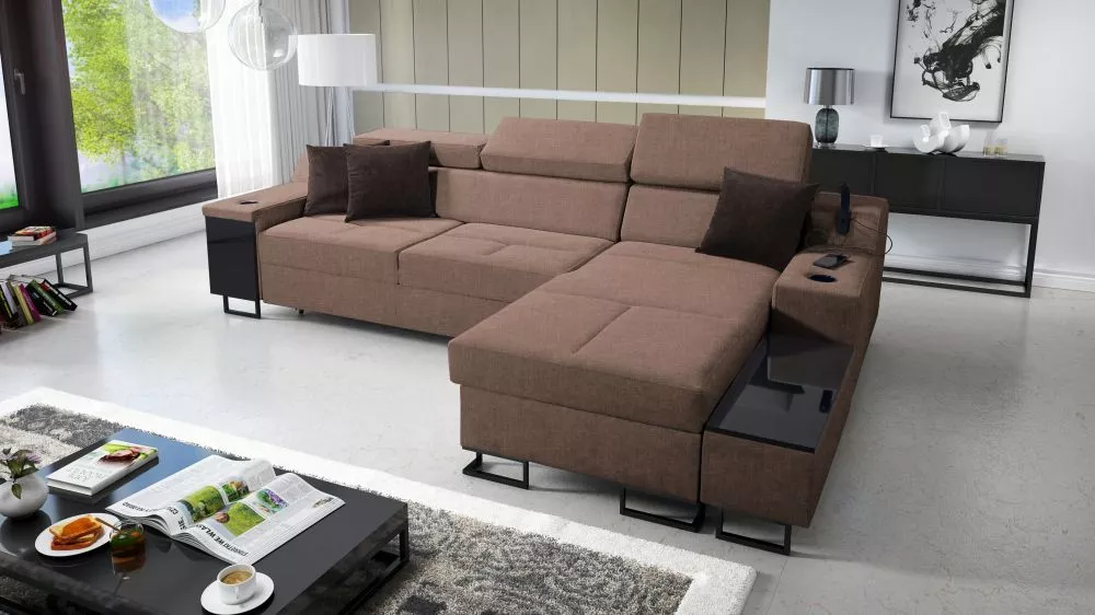 Dīvāns Alicante 1 Mini Standard · Brūns · 173 × 274 × 81 cm