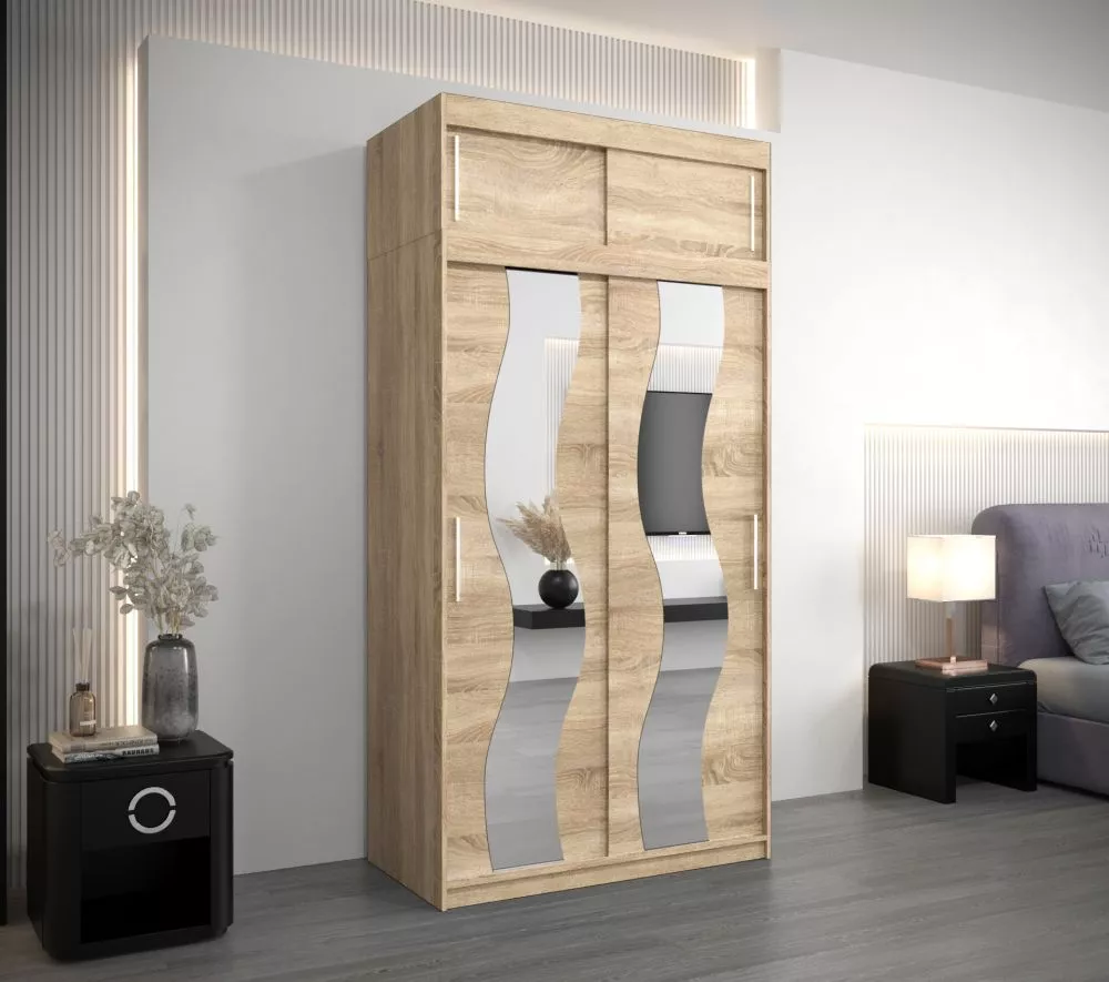 Skapis Sewilla Plus · Sonoma · 120 × 62 × 240 cm