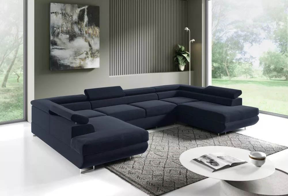 Dīvāns Corner 160 Premium standard · Zils · 201 × 335 × 72 cm