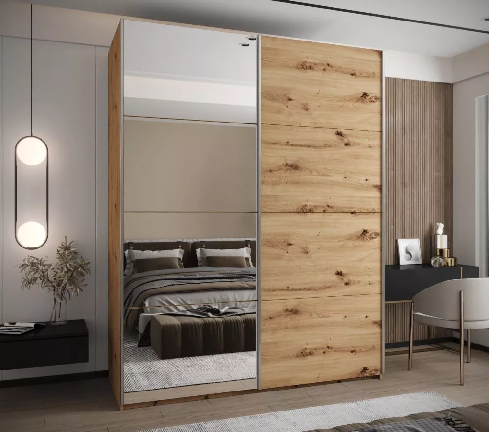 Skapis Lux 3 · Ozols artisan · 200 × 61 × 245.5 cm