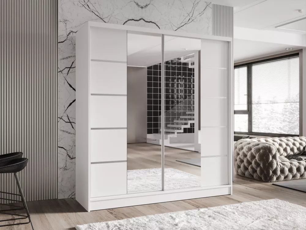 Skapis Toronto 5 · Balts · 180 × 58 × 215 cm