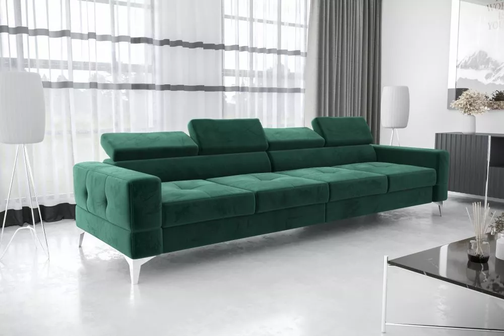 Dīvāns Toscania 4S standard · Zaļš · 97 × 312 × 78 cm