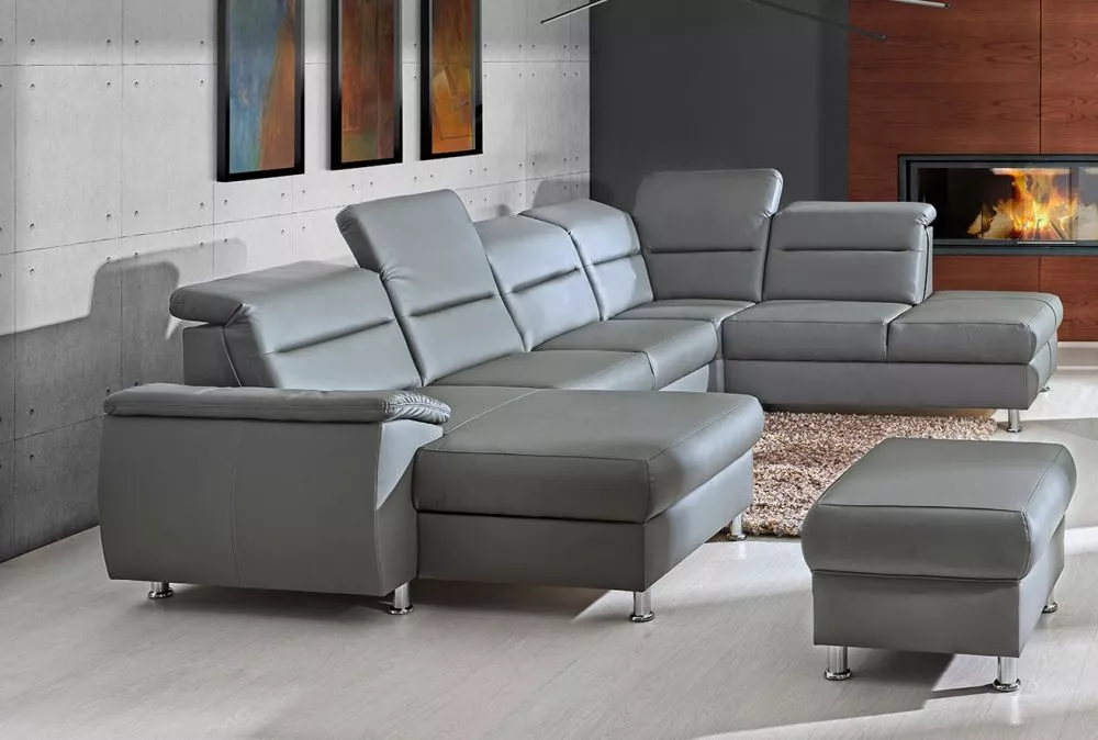 Dīvāns Scandi 1 standard · Pelēks · 241 × 366 × 90 cm
