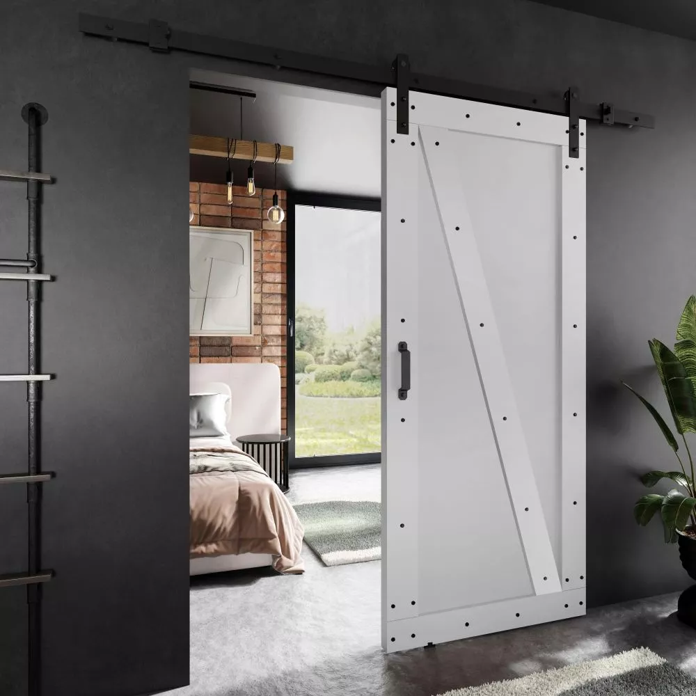 Bīdāmās durvis Adio Loft-4 · Balts · 96 × 205 cm