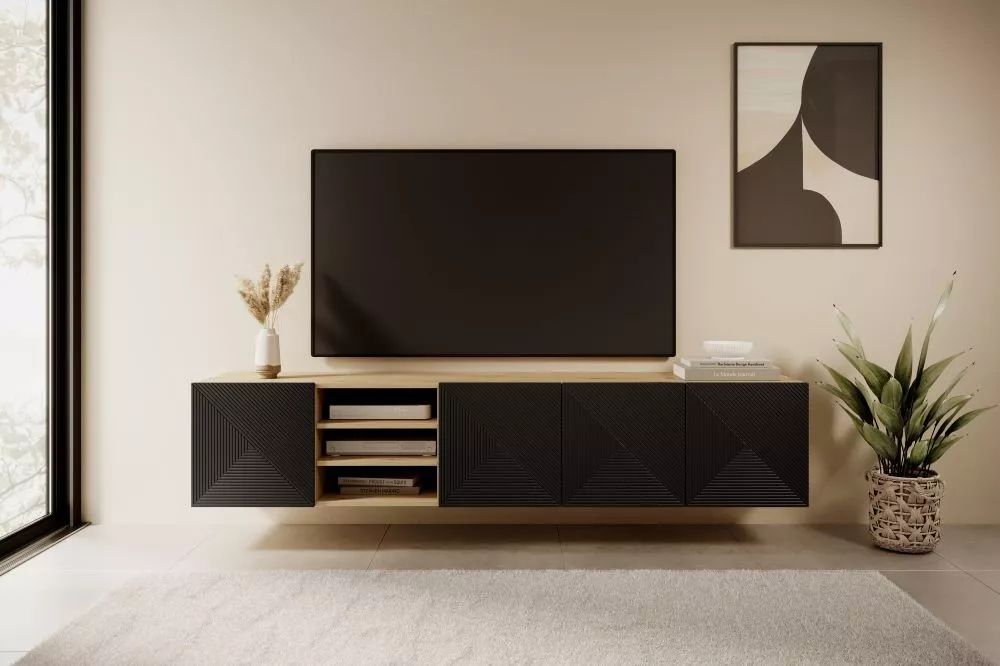 TV tumba Asha RTV 200 5D Z W W · 200 × 40 × 40 cm