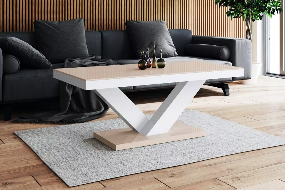 Žurnālgalds Victoria Mini Gloss Korpusa krāsa: balts, · 120 × 60 × 49 cm
