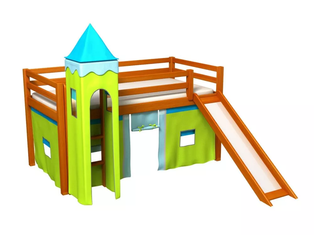 Bērnu gulta Gabi Z Tower ar stelāžu Guļamvietas platums: 80 cm, Guļamvietas garums: 180 cm, · 88 × 188 × 106 cm