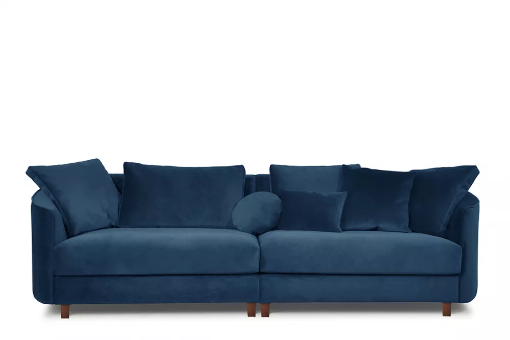 Dīvāns Juni 4S Standard · Zils · 120 × 268 × 89 cm