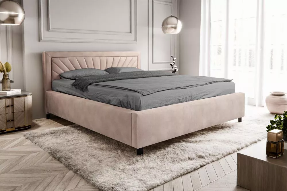 Gulta Dalia Standard ar stelāžu Guļamvietas platums: 140 cm, Guļamvietas garums: 200 cm, · Gaiši rozā · 160 × 220 × 96 c