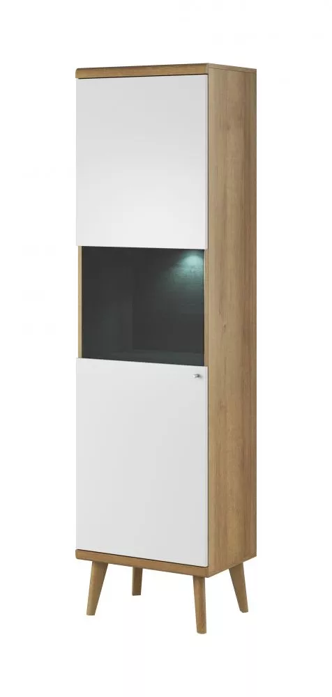 Sekcija Primo PWT50 ar LED · Ozols riviera + balts · 50 × 40 × 197 cm