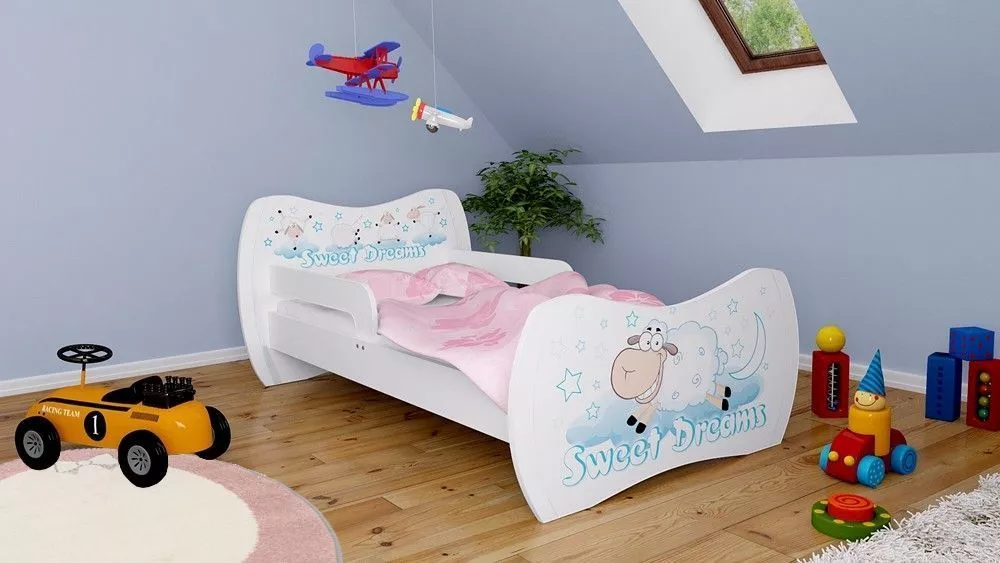 Bērnu gulta Dream L01 140x70 DM13 ar stelāžu Guļamvietas platums: 70 cm, Guļamvietas garums: 140 cm, · 94 × 144 × 71 cm