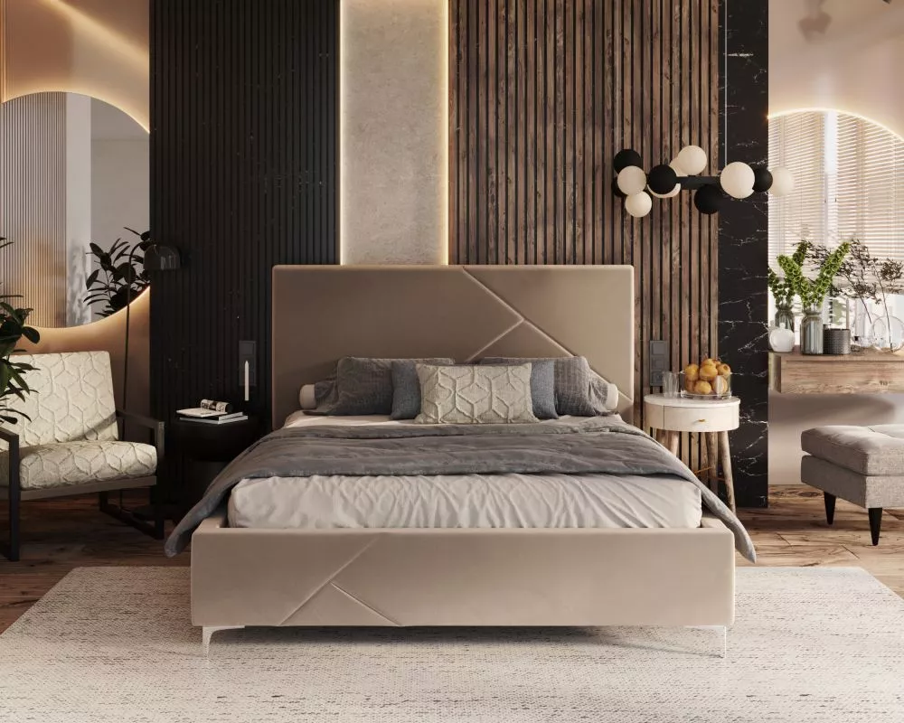 Gulta Navaro Premium Standard ar stelāžu Guļamvietas platums: 160 cm, Guļamvietas garums: 200 cm, stelāžas tips: metāla,