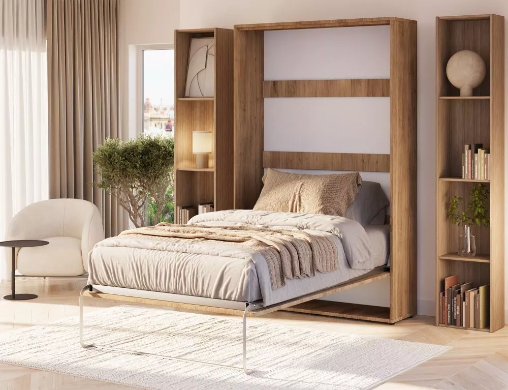 Gulta Vivario ar stelāžu Guļamvietas platums: 120 cm, Guļamvietas garums: 200 cm, · Ozols artisan · 133 × 213 × 211 cm