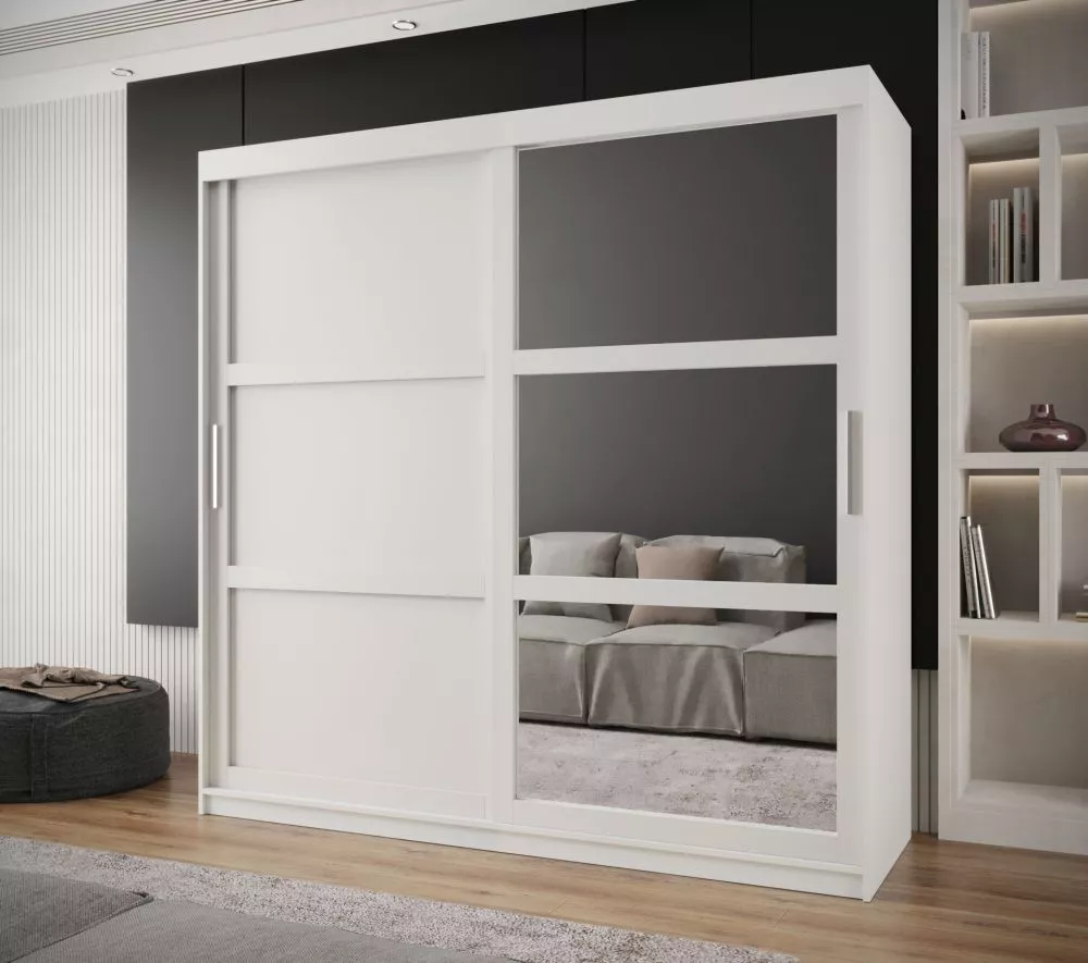 Skapis Miror 3 · Balts · 200 × 62 × 200 cm
