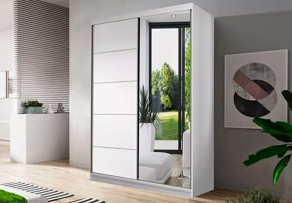 Skapis Neomi 05 · Balts · 120 × 61 × 200 cm