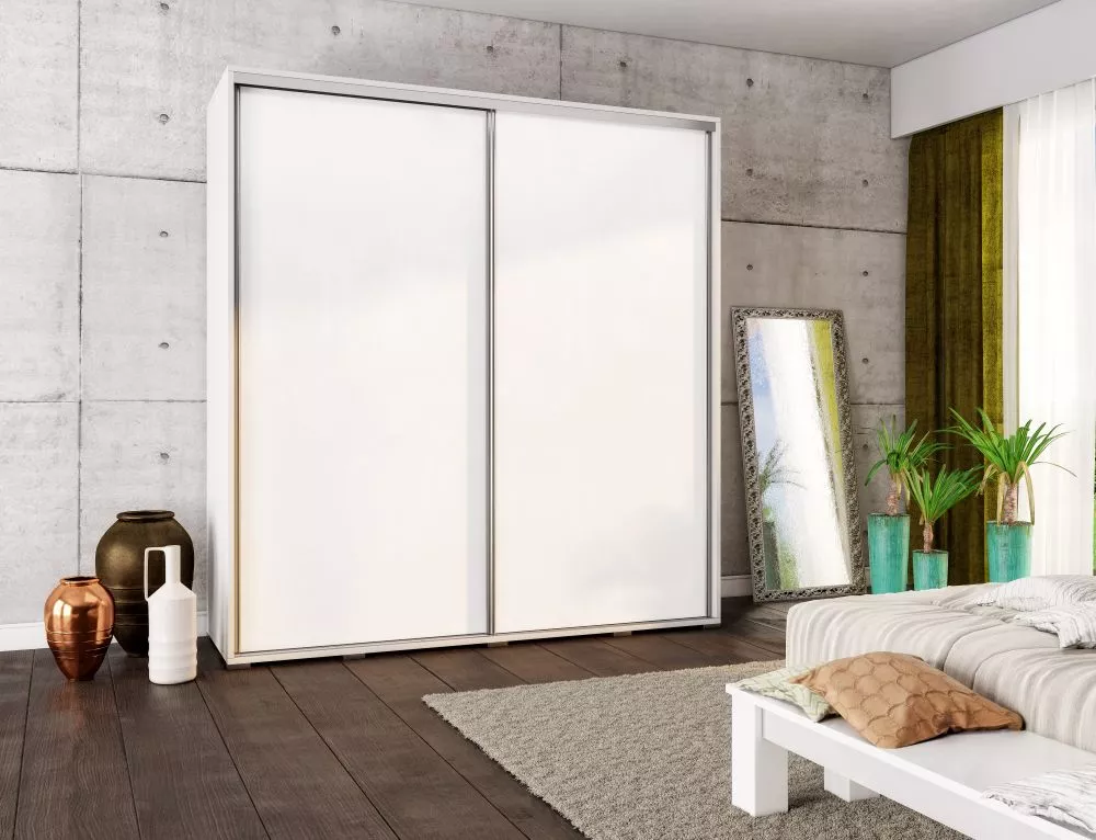 Skapis Penelopa 4 · Balts · 205 × 66 × 215 cm