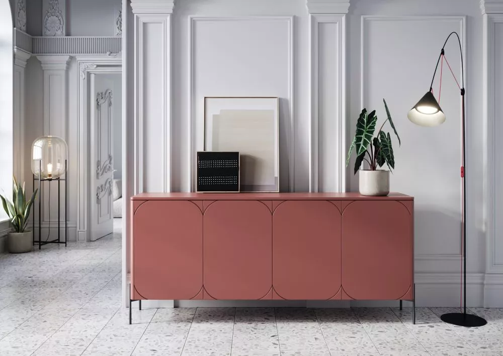 Kumode Sonatia K200 4D2SZ · Sarkans · 204 × 45 × 90 cm