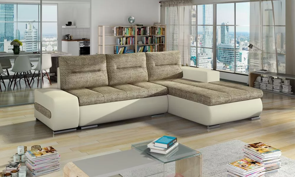 Dīvāns Ottavio Lux standard · Bēšs + krēms · 180 × 275 × 85 cm