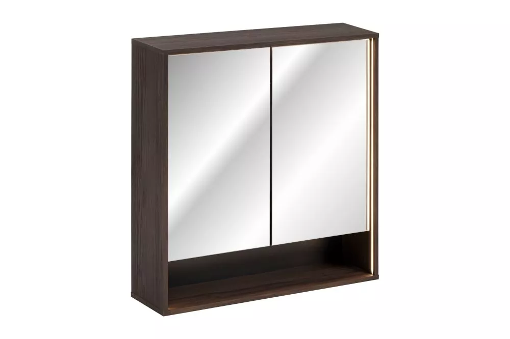 Vannas istabas skapītis Dorothy Ristretto 84-80-2D ar LED · Ristretto baroka ozols · 80 × 85 × 20 cm