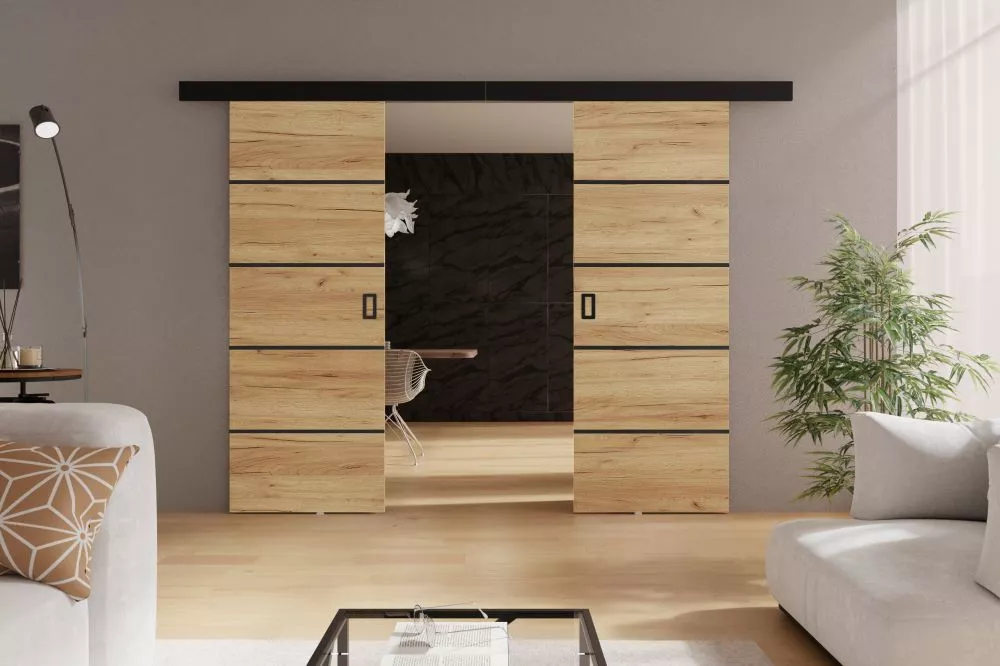 Bīdāmās durvis Werdi Plus Duo · Ozols craft zelts · 172 × 205 cm