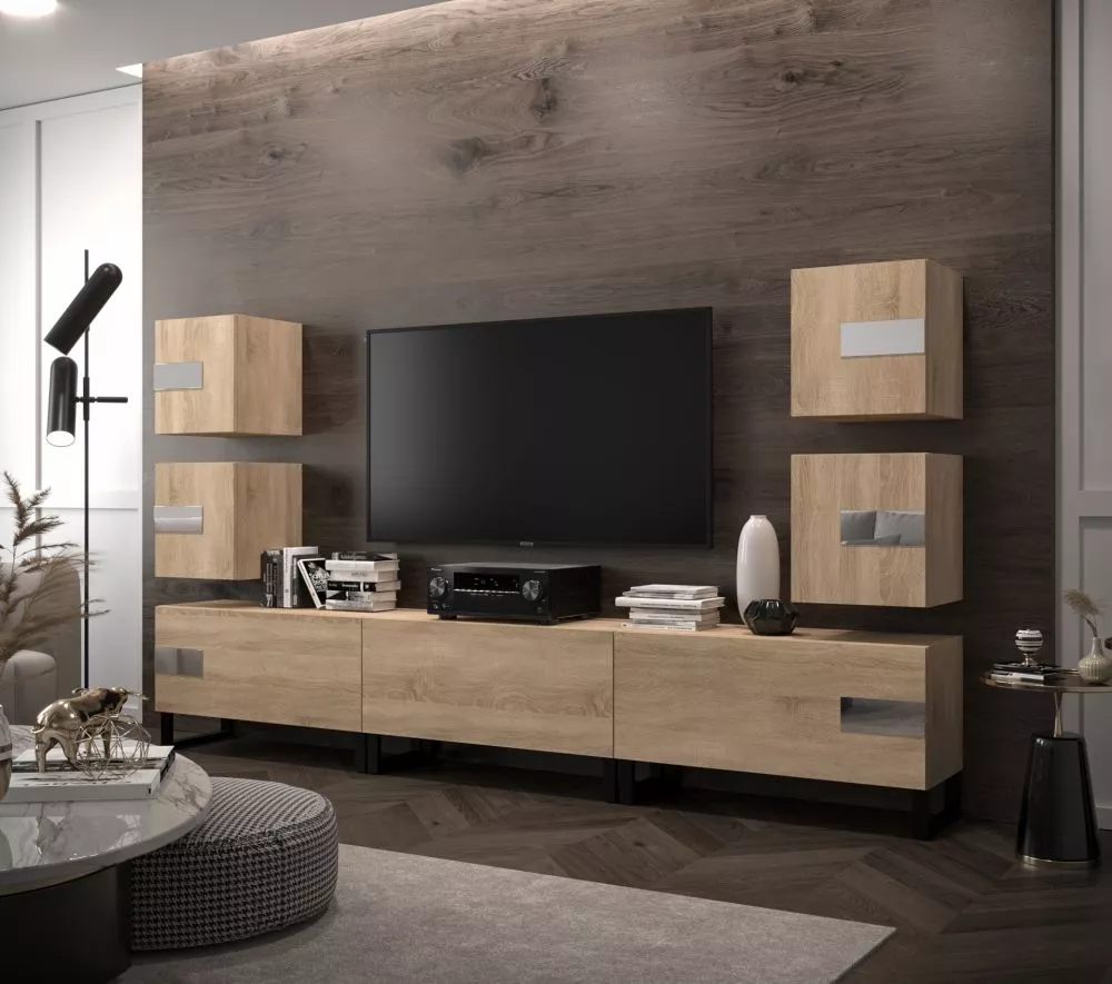 Sekcija New Concept C95 · Sonoma · 273 × 35 × 150 cm