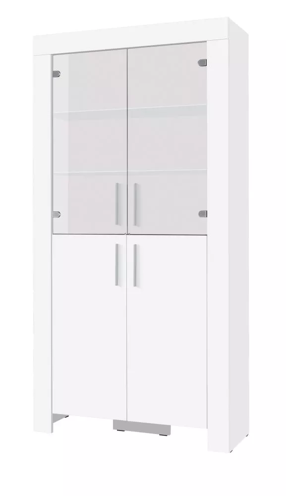 Sekcija Cezar 3 ar LED · Balts · 100 × 42 × 201 cm