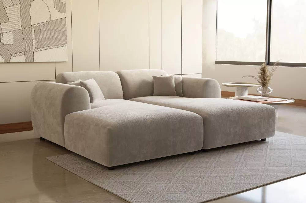 Dīvāns Aura Bigsofa Standard · Gaiši bēšs · 160 × 240 × 72 cm