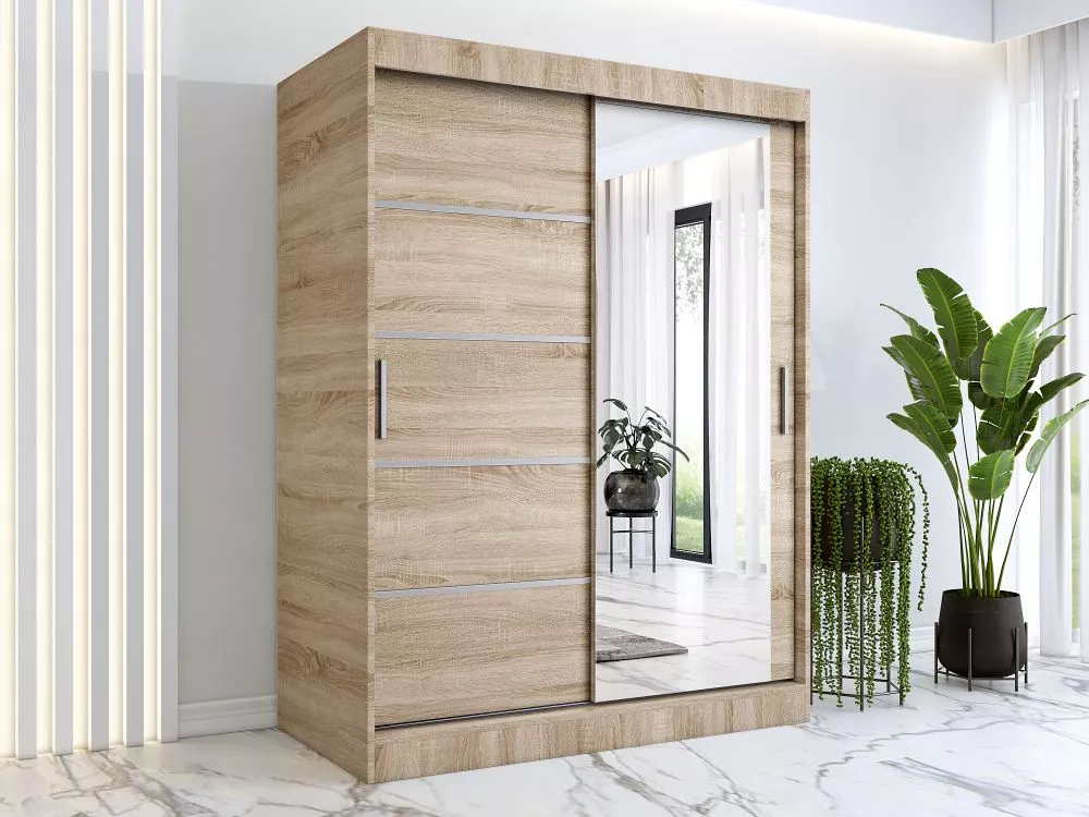Skapis Pepe Mirror · Sonoma · 150 × 60 × 200 cm