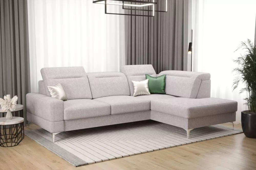Dīvāns Malibu Mini standard · Gaiši pelēks · 180 × 250 × 90 cm