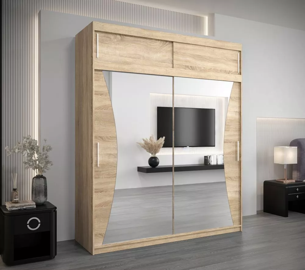 Skapis Monaco Premium · Sonoma · 200 × 62 × 240 cm