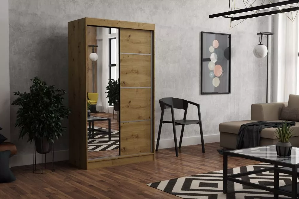 Skapis Tom Mirror · Ozols artisan · 120 × 60 × 215 cm