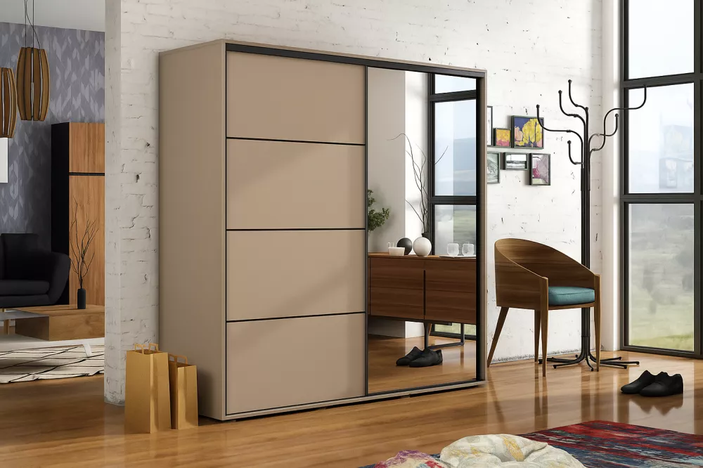 Skapis Modern A12 · Kašmira · 230 × 62 × 245 cm