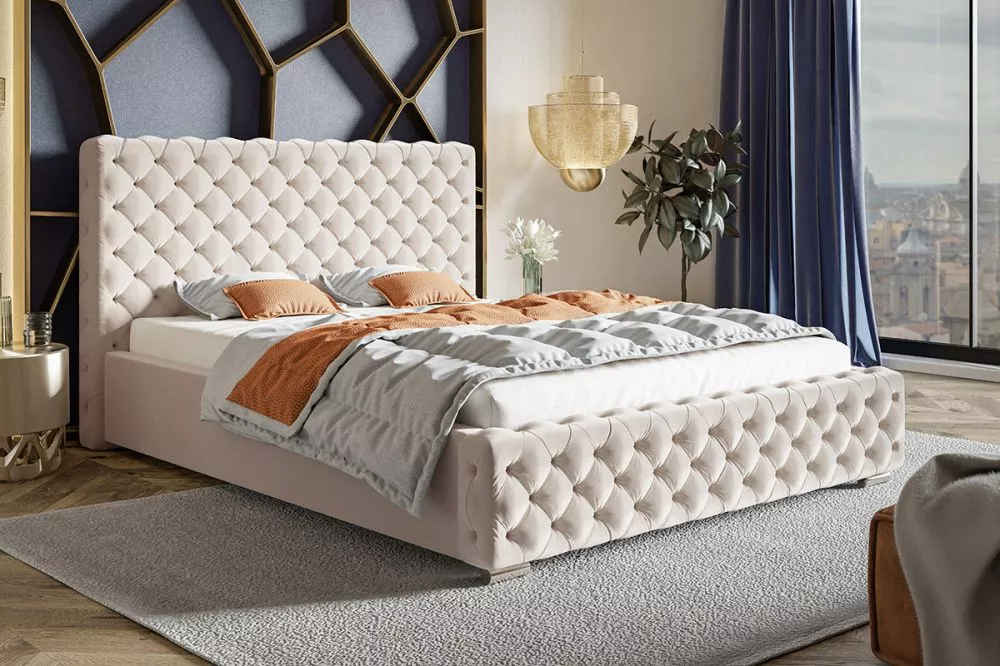 Gulta Bed 12 standard ar stelāžu Guļamvietas platums: 140 cm, Guļamvietas garums: 200 cm, stelāžas tips: koka, · Bēšs · 