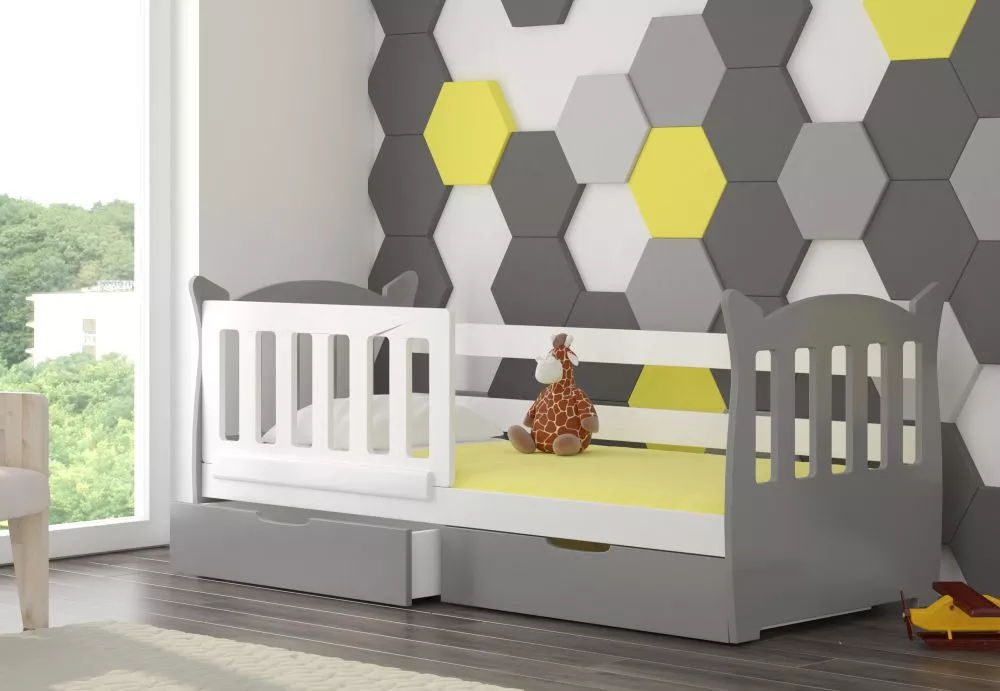Bērnu gulta Lena Kids ar stelāžu Guļamvietas platums: 75 cm, Guļamvietas garums: 160 cm, · 91 × 165 × 75 cm