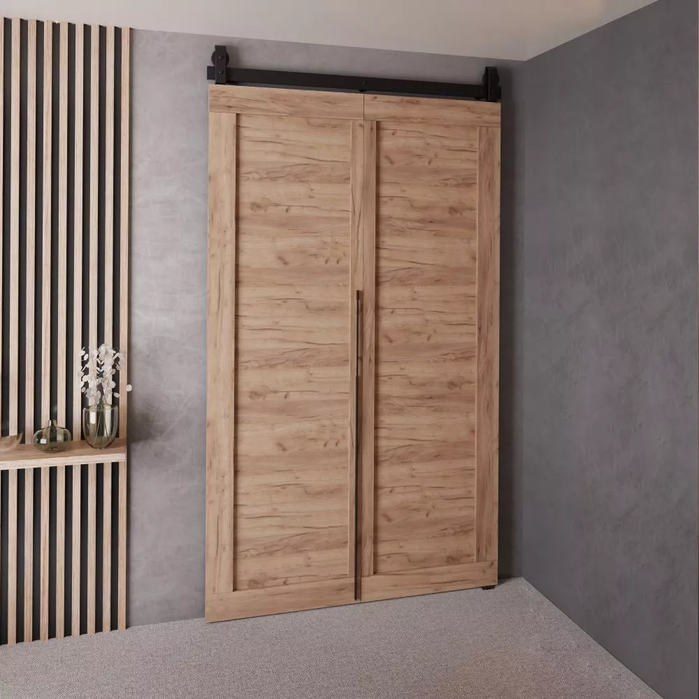 Bīdāmās durvis Qudio Loft-1 · Ozols craft zelts · 106 × 205 cm