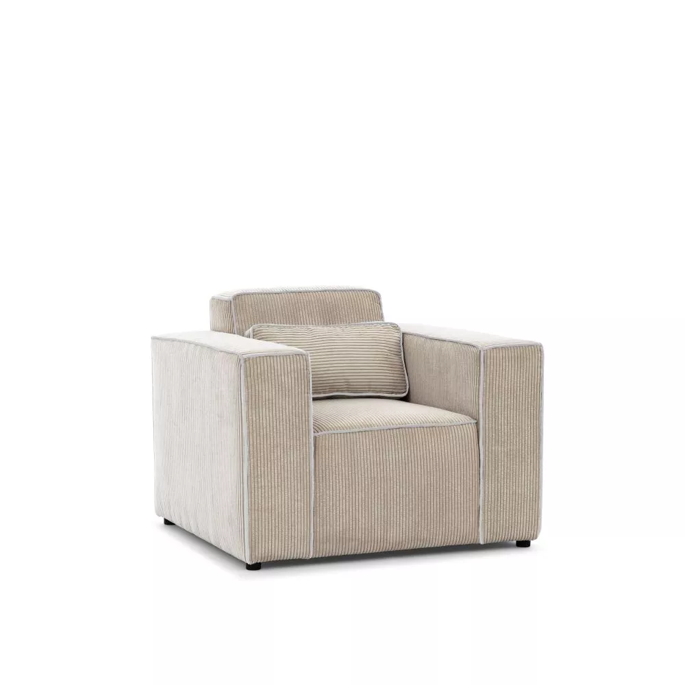 Mīksts krēsls Castel 1S Standard Sēdvietas dziļums: 47 cm, · Bēšs · 101 × 92 × 80 cm