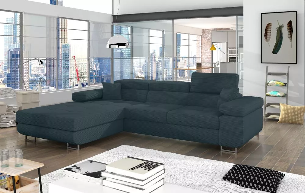 Dīvāns Armando Premium Standard · Zila · 205 × 280 × 90 cm