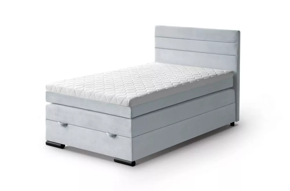 Gulta Teddy 120x200 Boxspring Standard Guļamvietas platums: 120 cm, Guļamvietas garums: 200 cm, · Gaiši zils · 126 × 207