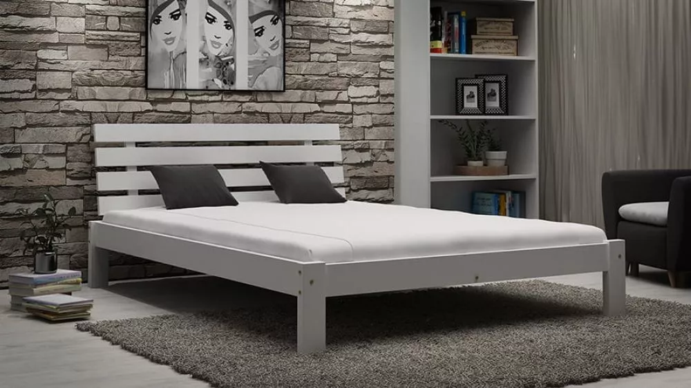 Gulta Klara ar stelāžu Guļamvietas platums: 120 cm, Guļamvietas garums: 200 cm, · Balts · 130 × 208 × 83 cm