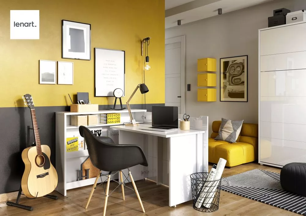 Galds Work Concept CW-01P Gloss · Balts · 135.8 × 93 × 115 cm